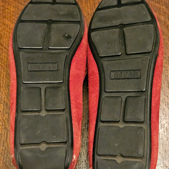 Red Suede Alfani "James" Loafers With Metal Buckle. Men's Size 10.5" - Picture 4 of 7